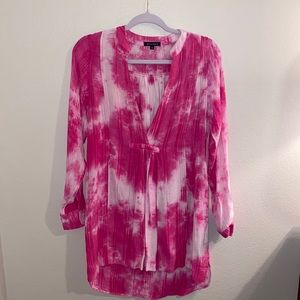 William B Tie Dye High Low dress